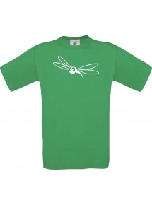 Cooles Kinder-Shirt Funny Tiere Fliege Insekt, kellygreen, 104