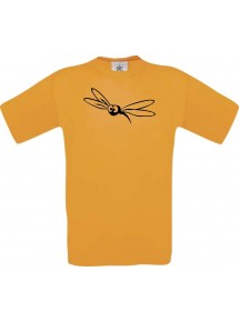 Cooles Kinder-Shirt Funny Tiere Fliege Insekt, orange, 104