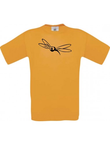 Cooles Kinder-Shirt Funny Tiere Fliege Insekt, orange, 104
