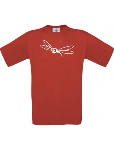 Cooles Kinder-Shirt Funny Tiere Fliege Insekt, rot, 104