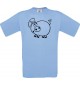 Cooles Kinder-Shirt Funny Tiere Ferkel, hellblau, 104
