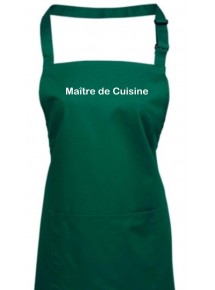 Kochschürze, Maître de Cuisine Küche Service Kochen Backen Großküche, bottlegreen