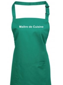 Kochschürze, Maître de Cuisine Küche Service Kochen Backen Großküche, emerald
