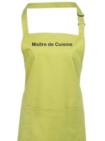 Kochschürze, Maître de Cuisine Küche Service Kochen Backen Großküche, lime