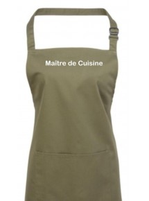 Kochschürze, Maître de Cuisine Küche Service Kochen Backen Großküche, olive