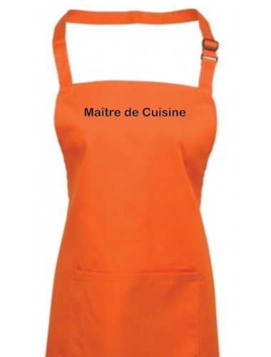 Kochschürze, Maître de Cuisine Küche Service Kochen Backen Großküche, orange