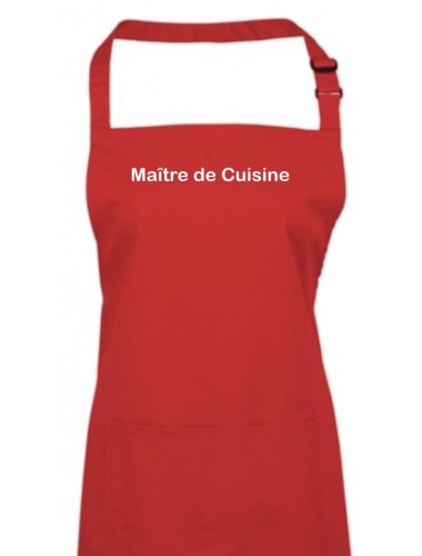 Kochschürze, Maître de Cuisine Küche Service Kochen Backen Großküche, rot