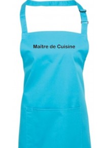 Kochschürze, Maître de Cuisine Küche Service Kochen Backen Großküche, turquoise