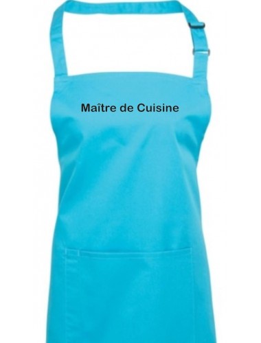 Kochschürze, Maître de Cuisine Küche Service Kochen Backen Großküche, turquoise