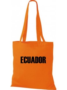 JUTE Stoffbeutel Ecuador Land Länder Fussball, orange