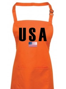 Kochschürze, USA Land Länder Fussball, orange