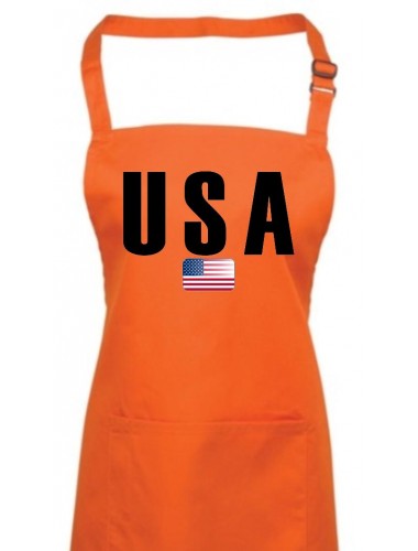 Kochschürze, USA Land Länder Fussball, orange