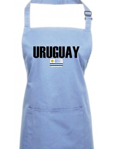 Kochschürze, Uruguay Land Länder Fussball, midblue