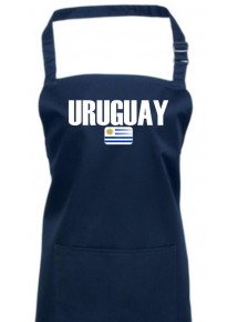 Kochschürze, Uruguay Land Länder Fussball, navy