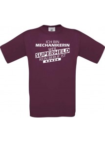 Männer-Shirt Ich bin Mechanikerin, weil Superheld kein Beruf ist, burgundy, Größe L