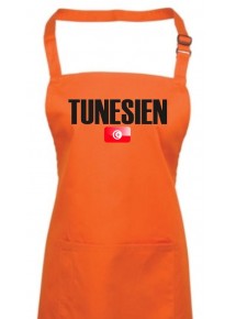 Kochschürze, Tunesien Land Länder Fussball, orange