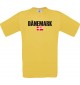 Kinder T-Shirt Fußball Ländershirt Dänemark, gelb, 104