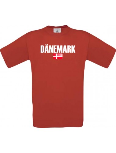 Kinder T-Shirt Fußball Ländershirt Dänemark, rot, 104