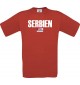 Kinder T-Shirt Fußball Ländershirt Serbien, rot, 104