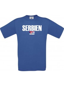Kinder T-Shirt Fußball Ländershirt Serbien, royal, 104