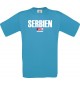 Kinder T-Shirt Fußball Ländershirt Serbien, türkis, 104