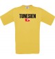 Kinder T-Shirt Fußball Ländershirt Tunesien, gelb, 104