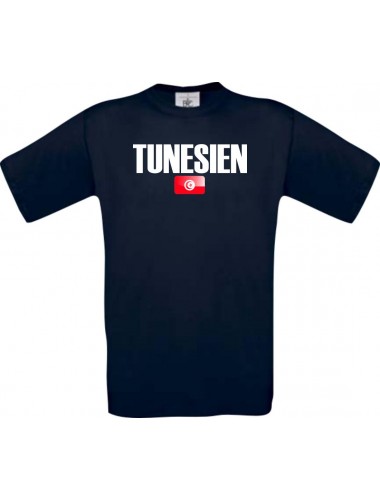 Kinder T-Shirt Fußball Ländershirt Tunesien, navy, 104