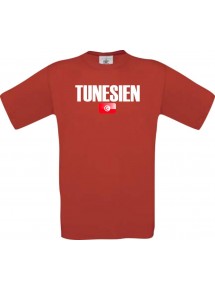 Kinder T-Shirt Fußball Ländershirt Tunesien, rot, 104