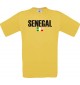 Kinder T-Shirt Fußball Ländershirt Senegal, gelb, 104