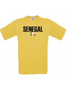 Kinder T-Shirt Fußball Ländershirt Senegal, gelb, 104