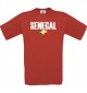 Kinder T-Shirt Fußball Ländershirt Senegal, rot, 104