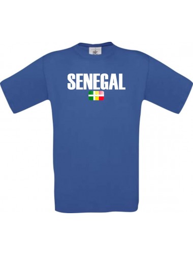 Kinder T-Shirt Fußball Ländershirt Senegal, royal, 104