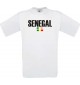 Kinder T-Shirt Fußball Ländershirt Senegal, weiss, 104