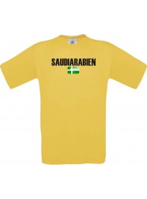 Kinder T-Shirt Fußball Ländershirt Saudiarabien, gelb, 104