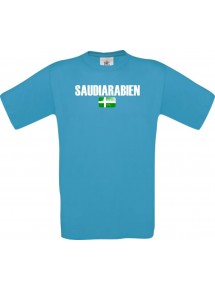Kinder T-Shirt Fußball Ländershirt Saudiarabien, türkis, 104