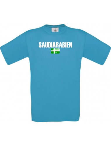 Kinder T-Shirt Fußball Ländershirt Saudiarabien, türkis, 104