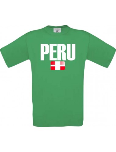 Kinder T-Shirt Fußball Ländershirt Peru, kelly, 104