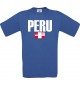 Kinder T-Shirt Fußball Ländershirt Peru, royal, 104