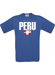 Kinder T-Shirt Fußball Ländershirt Peru, royal, 104