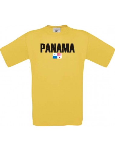 Kinder T-Shirt Fußball Ländershirt Panama, gelb, 104