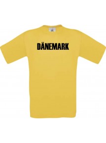 Kinder T-Shirt Fußball Ländershirt Dänemark, gelb, 104