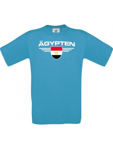 Man T-Shirt Ägypten, Land, Länder, türkis, L