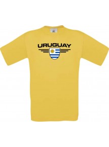 Kinder-Shirt Uruguay, Land, Länder, gelb, 104