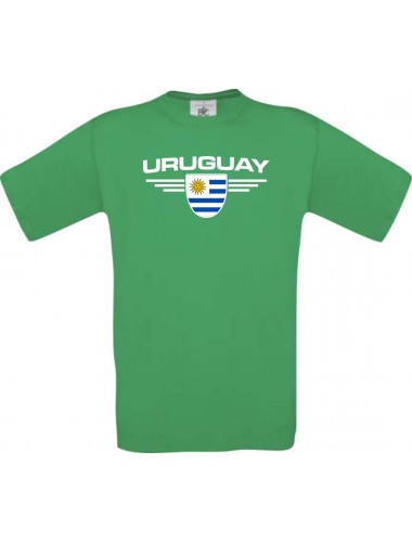 Kinder-Shirt Uruguay, Land, Länder, kellygreen, 104
