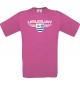 Kinder-Shirt Uruguay, Land, Länder, pink, 104