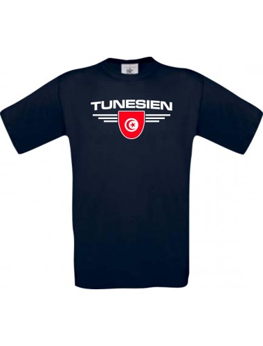 Kinder-Shirt Tunesien, Land, Länder, blau, 104