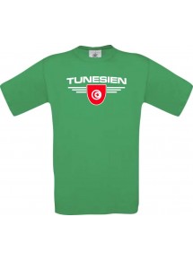 Kinder-Shirt Tunesien, Land, Länder, kellygreen, 104