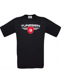 Kinder-Shirt Tunesien, Land, Länder, schwarz, 104