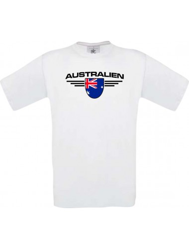 Kinder-Shirt Australien, Land, Länder, weiss, 104