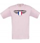 Kinder-Shirt Frankreich, Land, Länder, rosa, 104